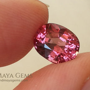 Rich Lotus Blossom Pink Spinel from Burma Oval Cut 1.70 ct