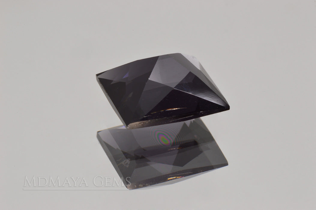 Dark Violet Spinel Gemstone from Sri Lanka Rectangle Cut 2.30 ct