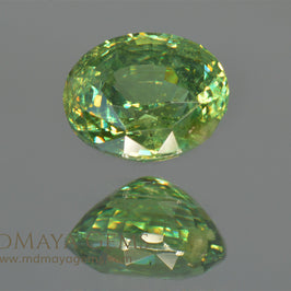 Vivid Green Demantoid Garnet Oval Cut 1.30 ct