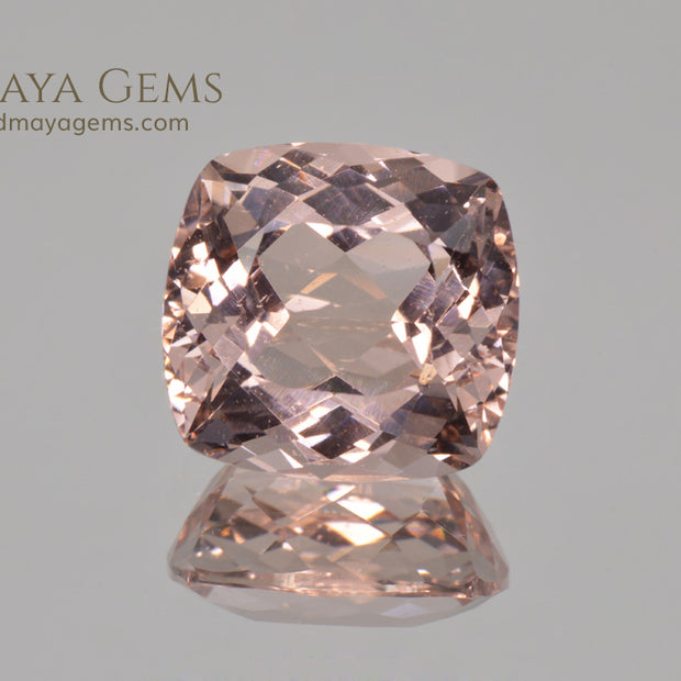 Stunning Light Pink Morganite 7.14 ct Cushion Cut