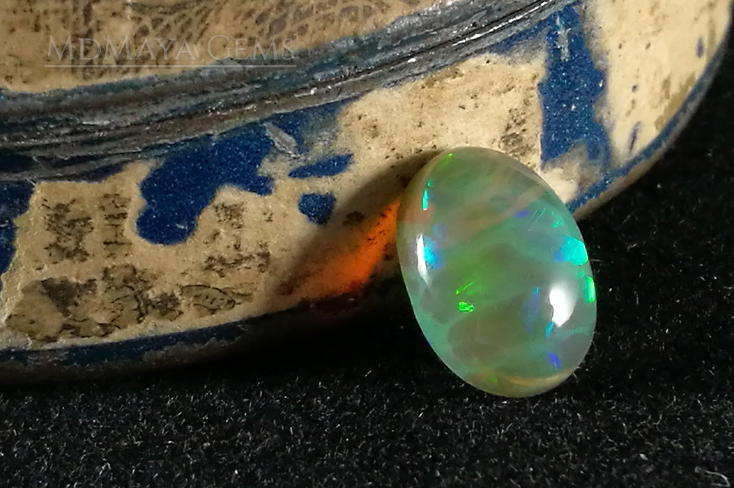Top Brilliant honeycomb pattern Welo Ethiopian Opal. 1.09 ct