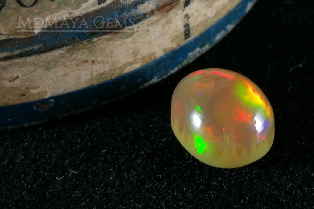 This Welo Opal 1.66  ct shows an interesting honeycomb pattern by one side