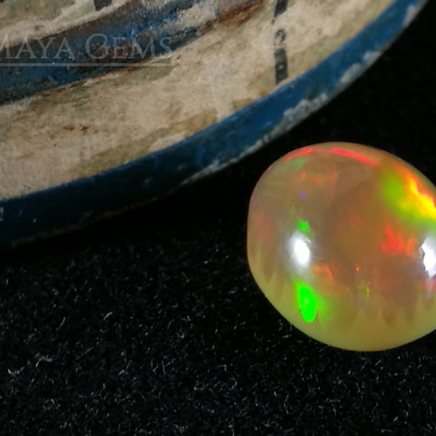 This Welo Opal 1.66  ct shows an interesting honeycomb pattern by one side
