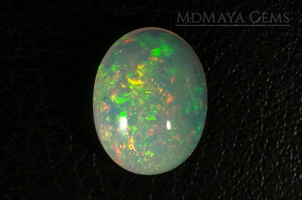 Extremely Bright Ethiopian Opal 3.80 ct with firework pattern