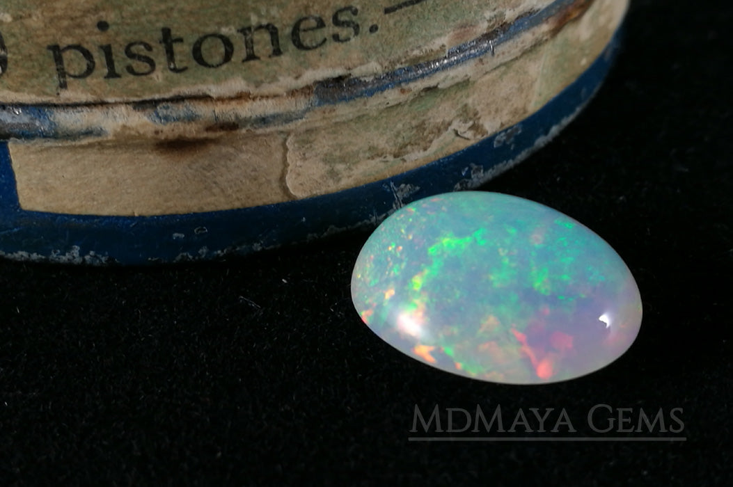 Extremely Bright Ethiopian Opal 3.80 ct with firework pattern