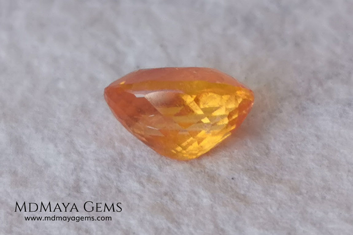  Fanta Unheated Spessartite Garnet. Oval Cut. 2.17 ct. This gemstone has a pure orange, without brown or reddish tones, it is rare for a gem to have such a pure color, and it is simply impressive. It has inclusions that do not affect the beauty of the gem at all. It will be incredibly beautiful mounted on any piece of jewelry, it will be the center of attention.