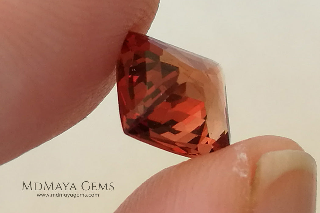 Flame Orange Burma Spinel Cushion Cut 2.29 ct