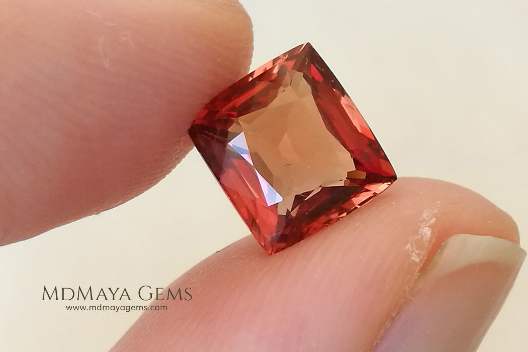 Flame Orange Burma Spinel Cushion Cut 2.29 ct