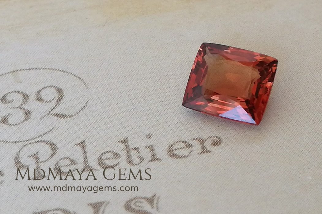 Flame Orange Burma Spinel Cushion Cut 2.29 ct