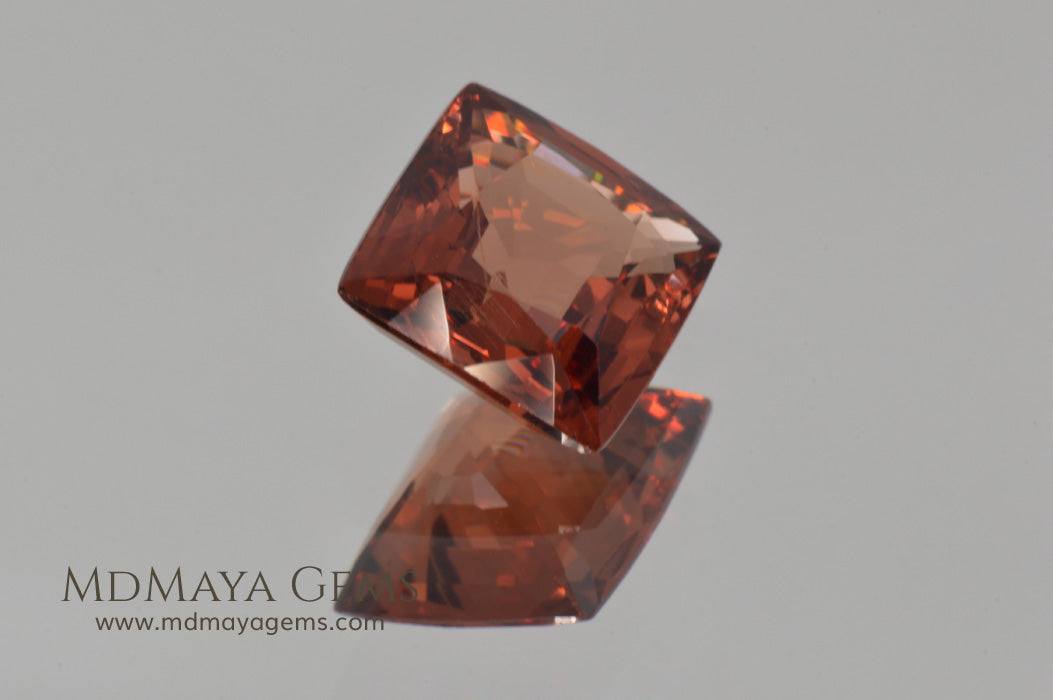 Flame Orange Burma Spinel Cushion Cut 2.29 ct