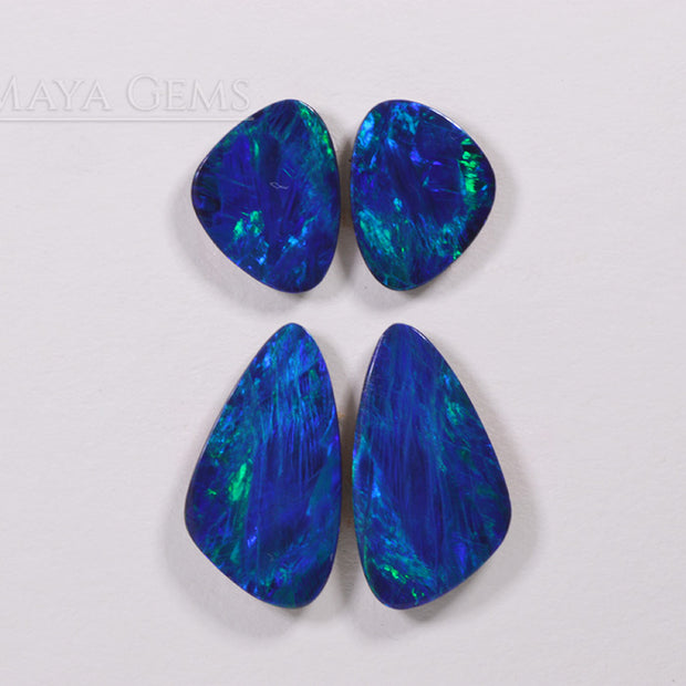 Natural Multicolor Opal Doublet from Australian 7.00 ct with beautiful play of color