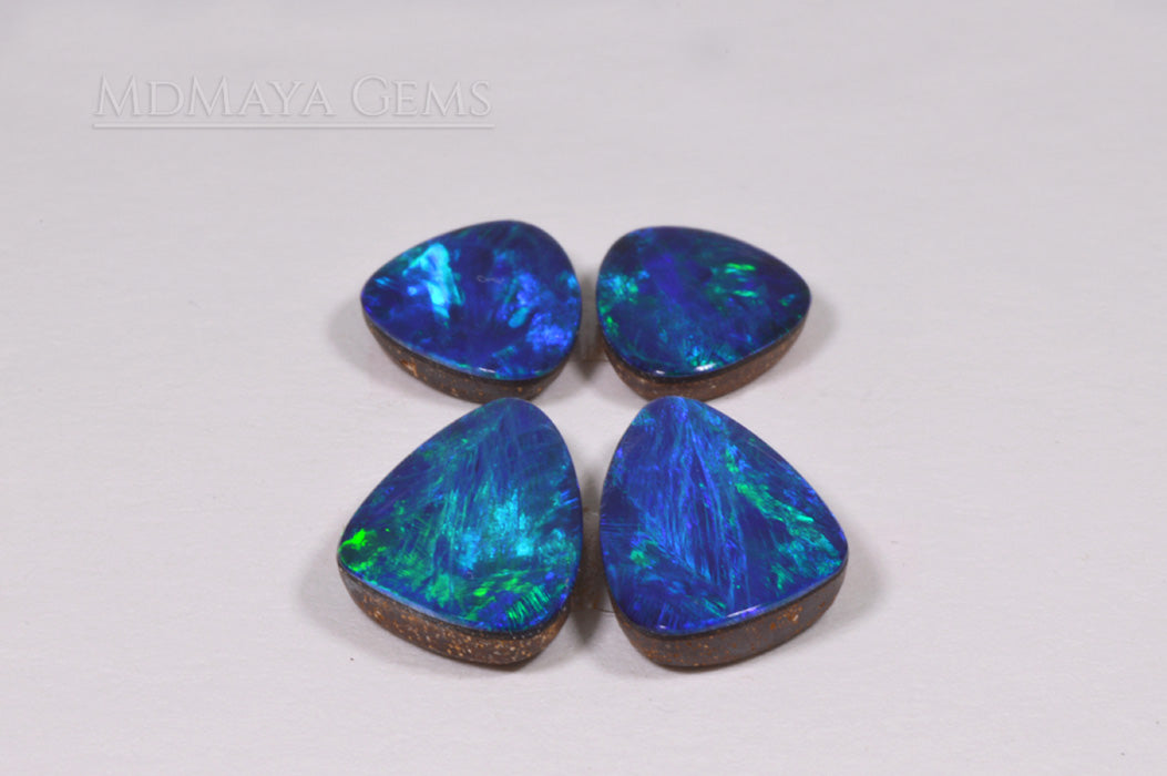 Natural Multicolor Opal Doublet from Australian 7.00 ct with beautiful play of color