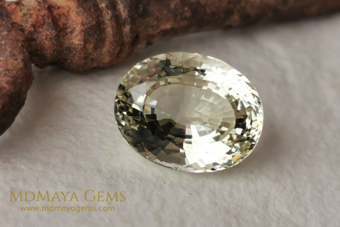 Natural Heliodor – Greenish Yellow Beryl Gemstone, 5.53 ct Oval Cut