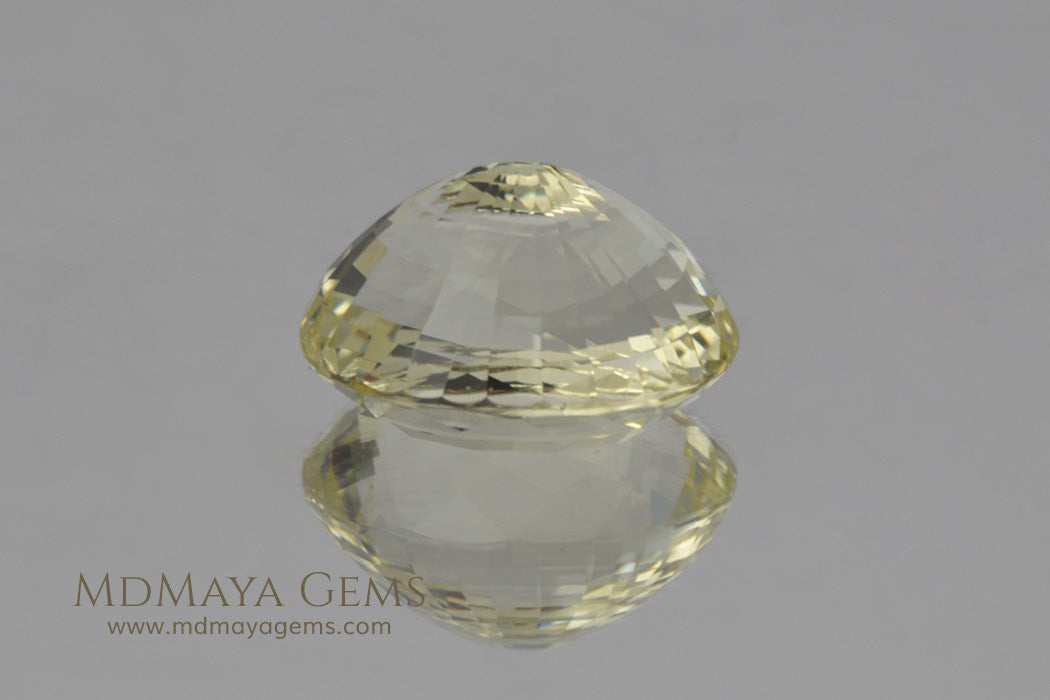 Greenish Yellow Heliodor Gemstone Oval cut 5.53 ct