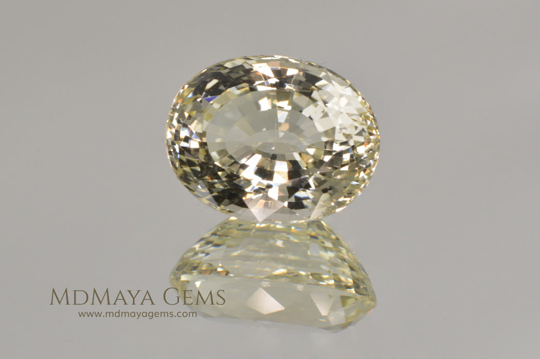 Greenish Yellow Heliodor Gemstone Oval cut 5.53 ct