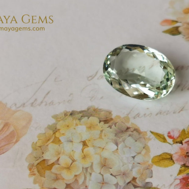 Natural Yellowish Green Beryl – Oval Cut, 8.39 ct
