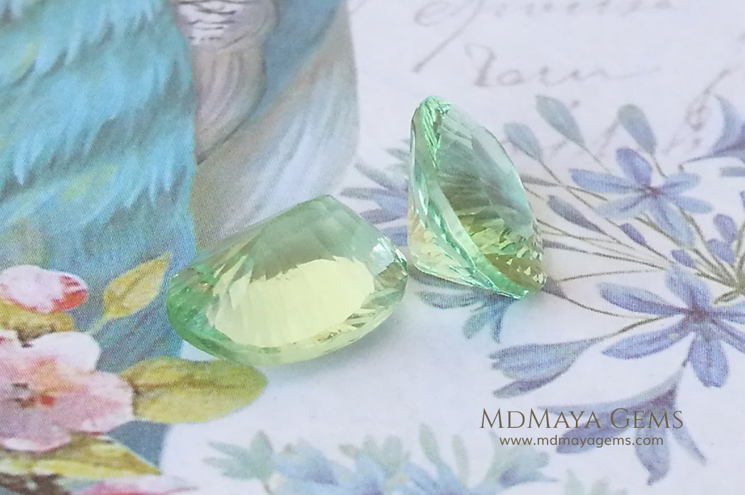 Natural Green Fluorite Pair from USA 12.05 ct.