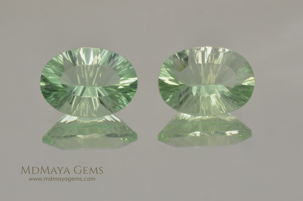 Natural Green Fluorite Pair from USA 12.05 ct.