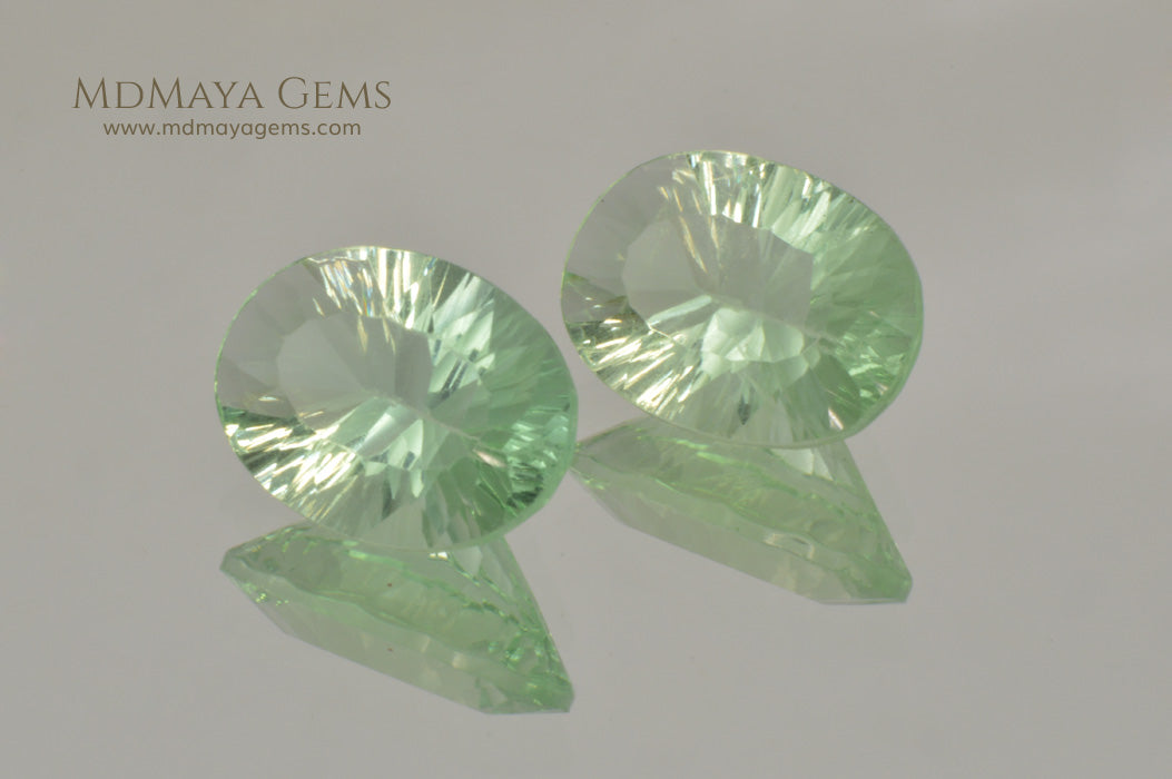 Natural Green Fluorite Pair from USA 12.05 ct.