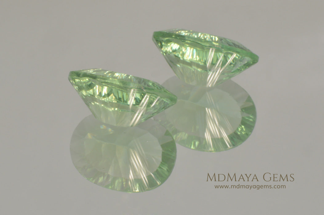 Natural Green Fluorite Pair from USA 12.05 ct.
