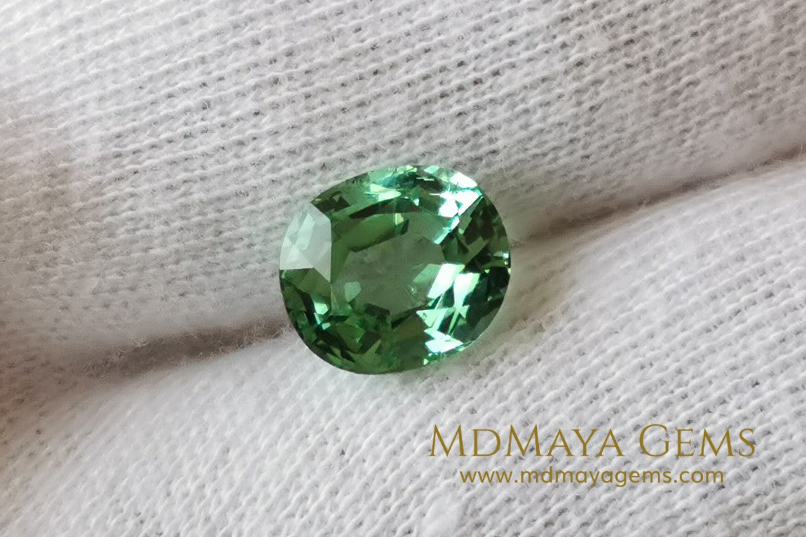 Mint Green Paraiba Tourmaline 2 10 ct with certificate for sale MdMaya Gems