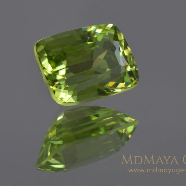 Magnificient Cushion Green Burmese Peridot 2.03 ct