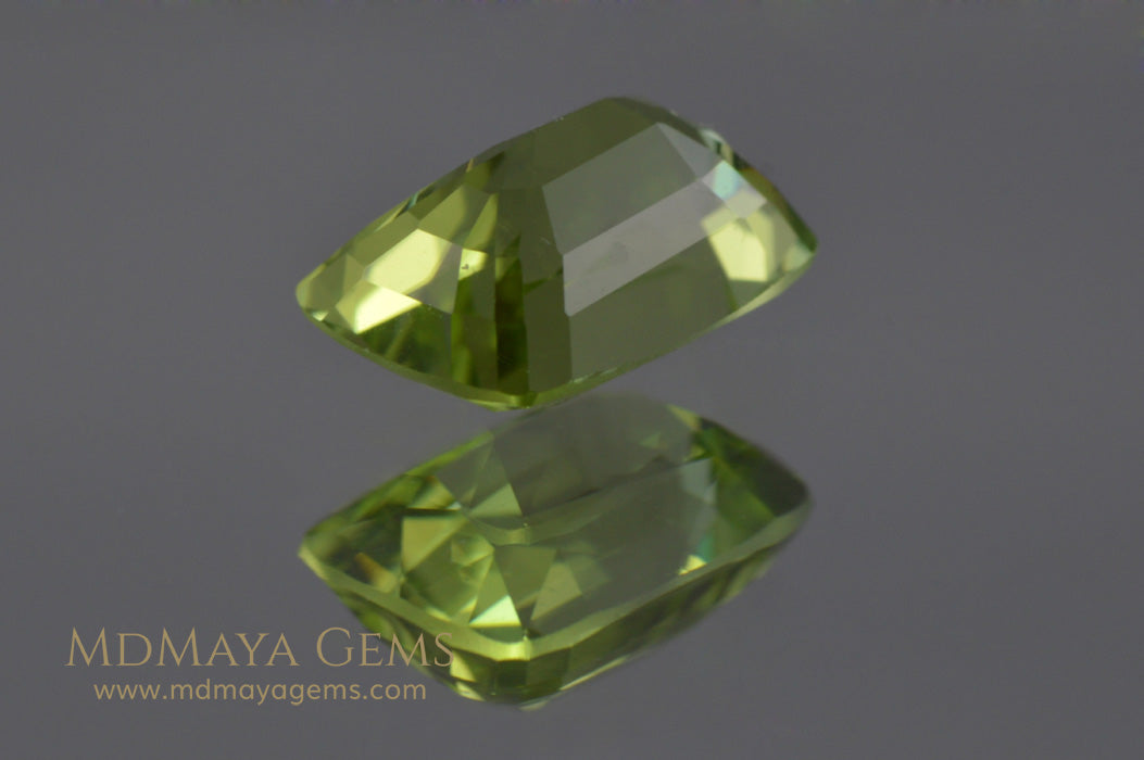 Magnificient Cushion Green Burmese Peridot 2.03 ct