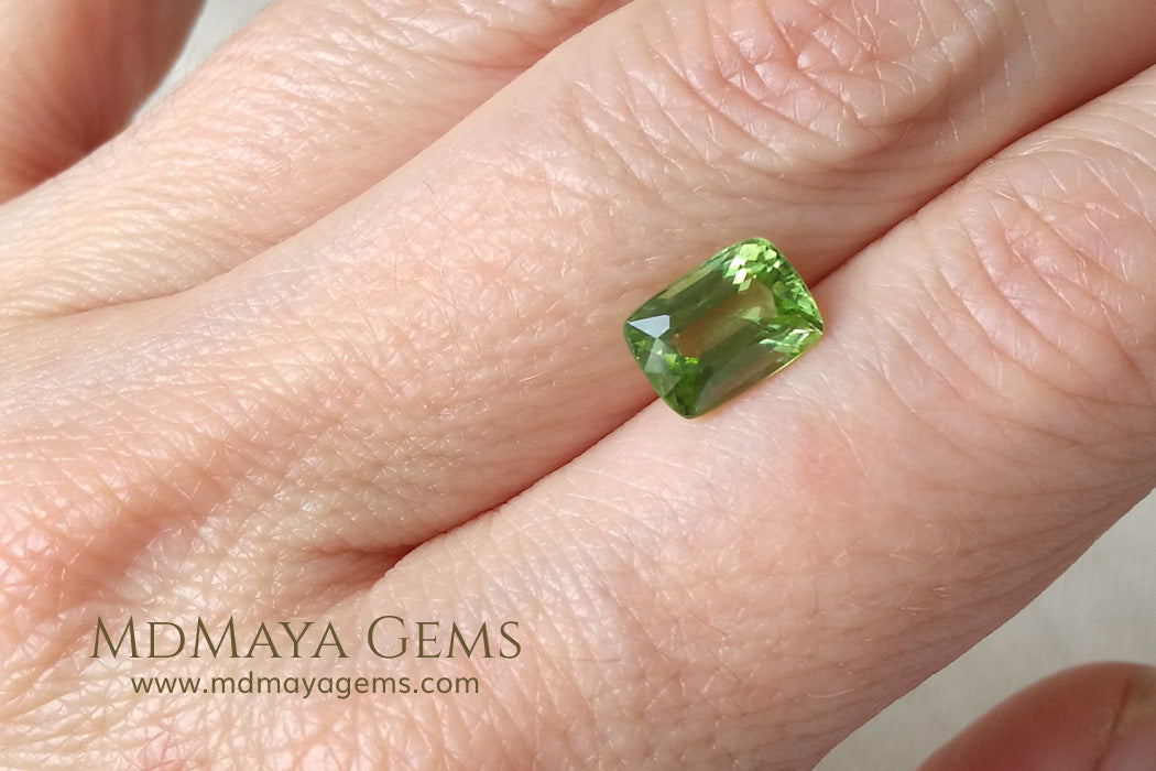 Magnificient Cushion Green Burmese Peridot 2.03 ct