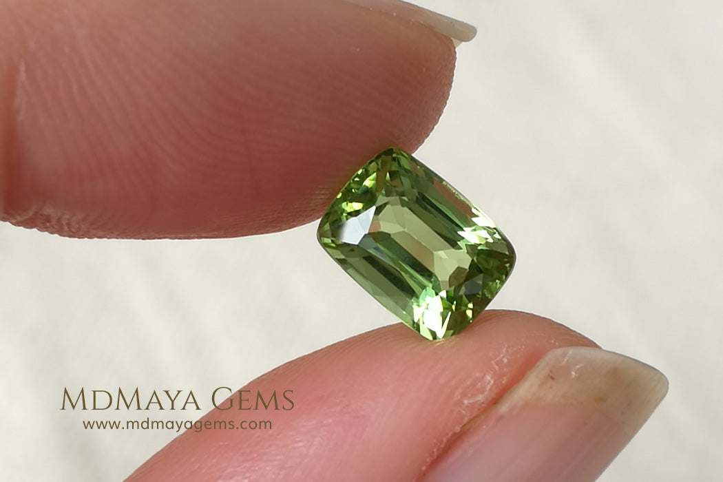 Magnificient Cushion Green Burmese Peridot 2.03 ct