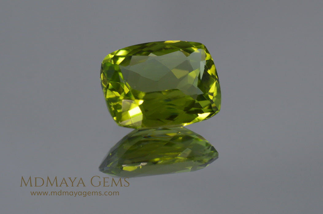 Genuine Green Peridot Cushion Cut 4.72 ct