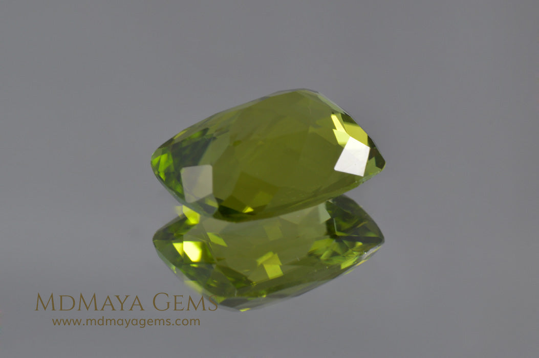Genuine Green Peridot Cushion Cut 4.72 ct
