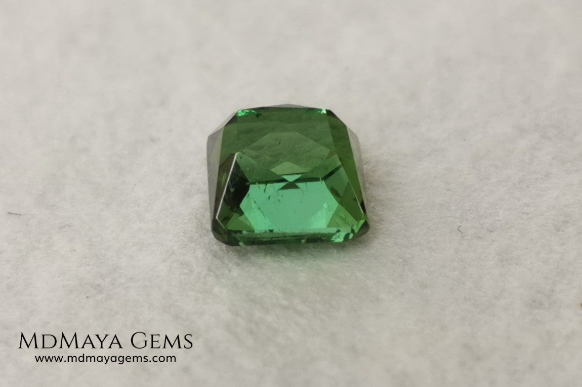 Amazing Green Tourmaline, octagon cut, 1.19 ct. This natural gemstone shows a vivid green color, its behavior under the light is very good, always bright and full of life, and the best its price. Don't miss it!.