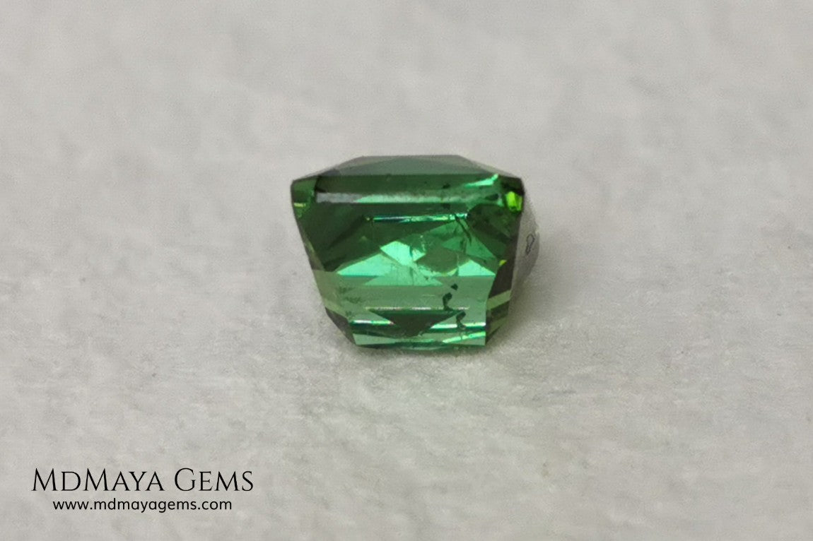 Amazing Green Tourmaline, octagon cut, 1.19 ct. This natural gemstone shows a vivid green color, its behavior under the light is very good, always bright and full of life, and the best its price. Don't miss it!.