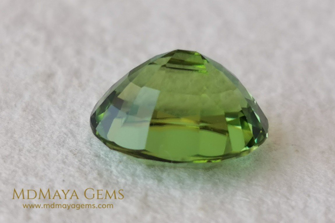 Vivid Green Tourmaline 4.14 ct oval cut