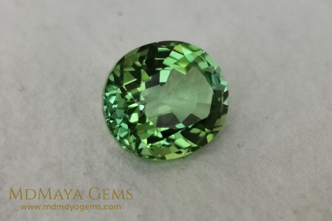 Vivid Green Tourmaline 4.14 ct oval cut