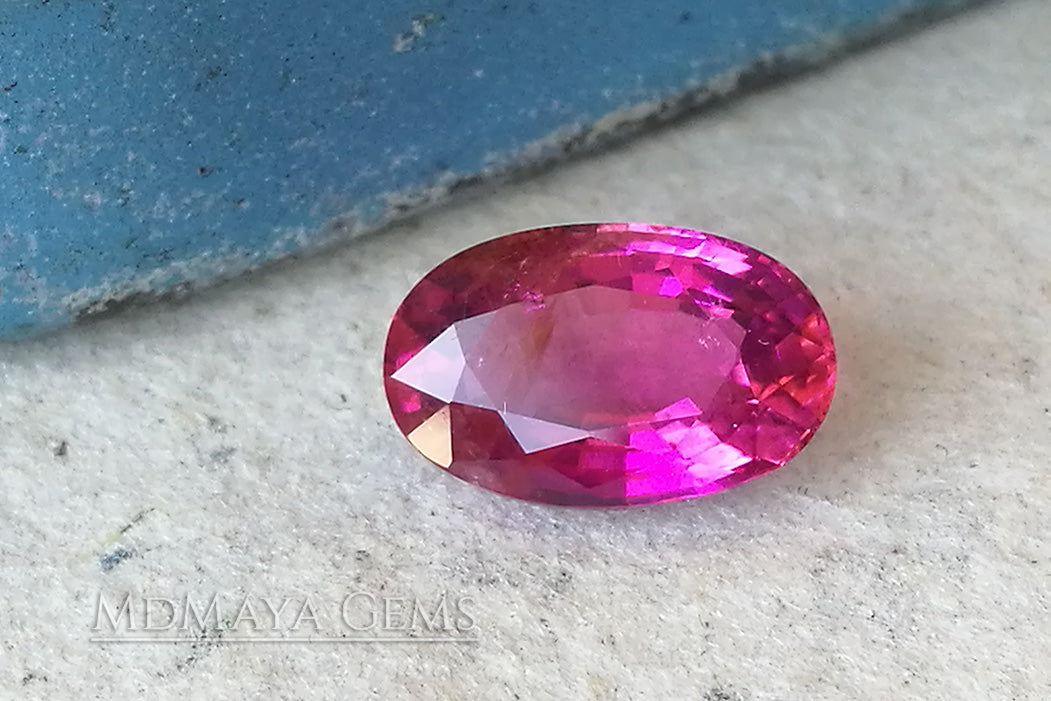 Natural Purple Pink Rubellite Tourmaline. Oval Cut. 1.70 ct