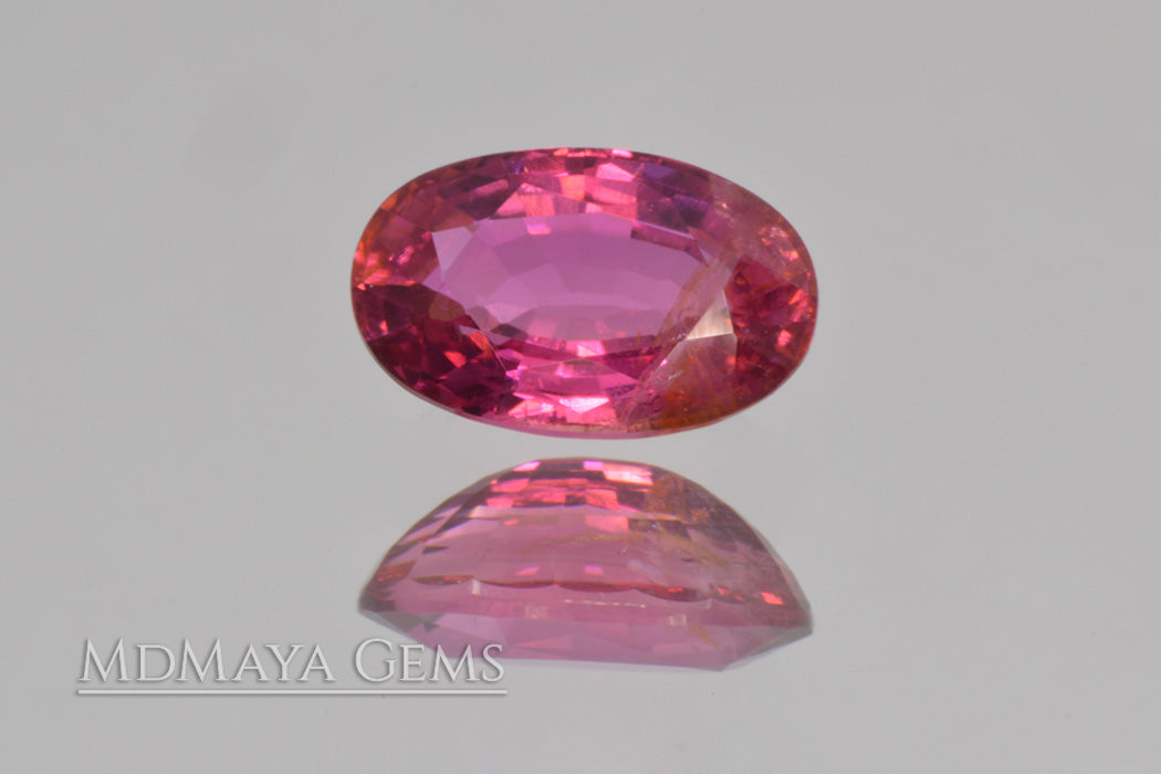Natural Purple Pink Rubellite Tourmaline. Oval Cut. 1.70 ct