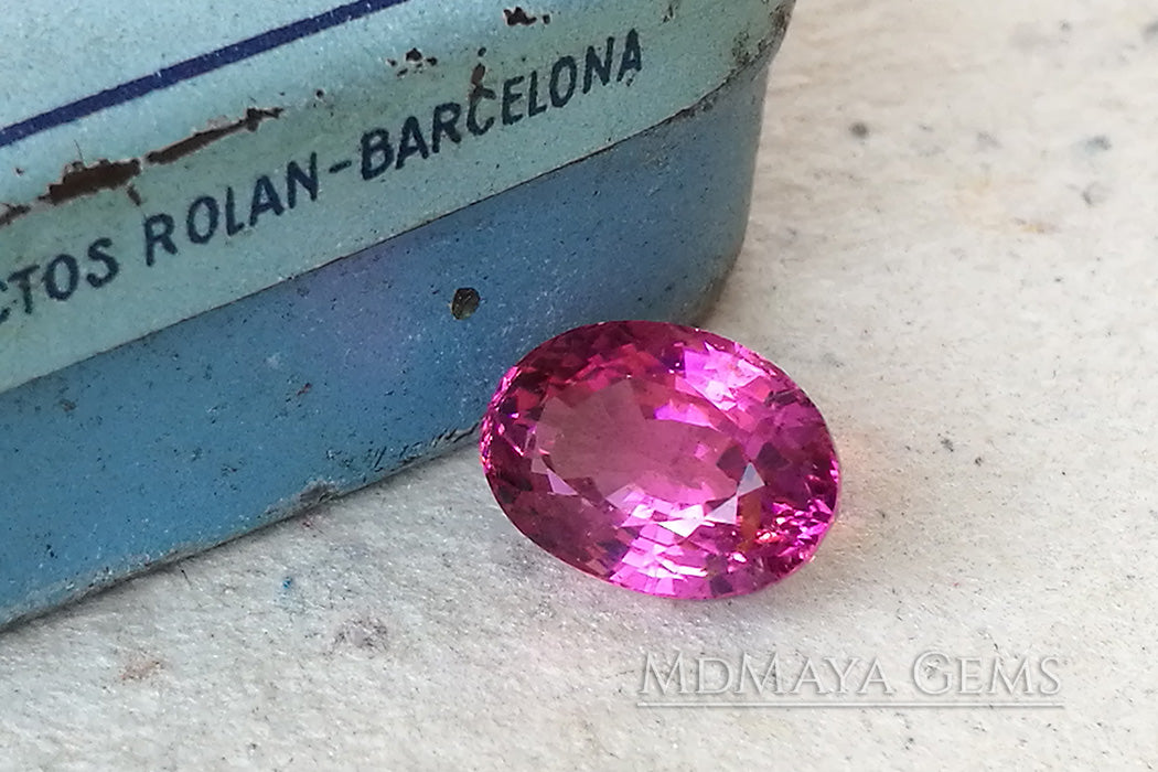 Brilliant Rich Purple Red Rubellite Tourmaline from Mozambique. Big Gem for Jewelry!. Oval Cut. 5.02 ct.