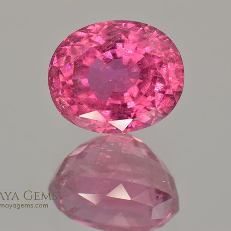 Hot Pink Rubellite Tourmaline Gemstone Oval Cut 4.44 ct