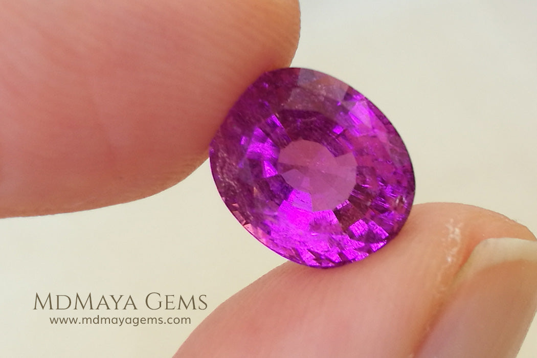 Hot Pink Rubellite Tourmaline Gemstone Oval Cut 4.44 ct