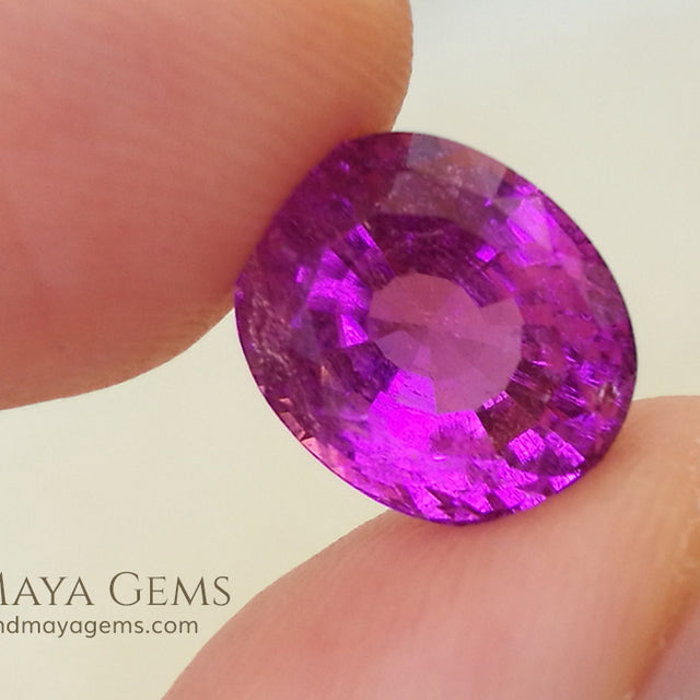 Hot Pink Rubellite Tourmaline Gemstone Oval Cut 4.44 ct