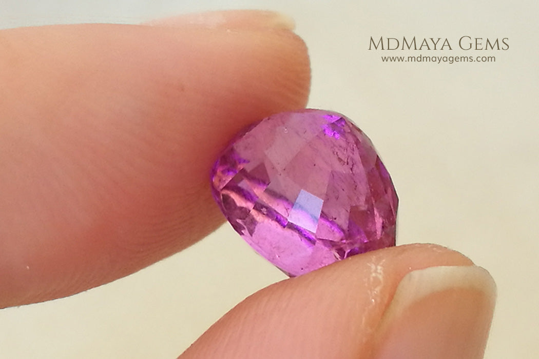 Hot Pink Rubellite Tourmaline Gemstone Oval Cut 4.44 ct