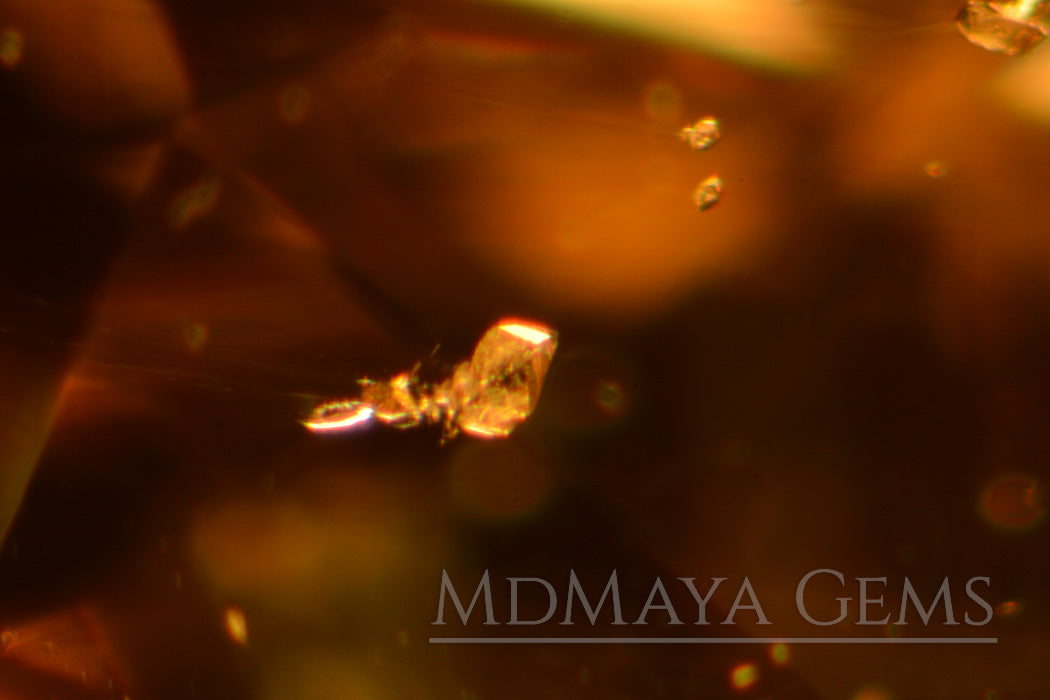 Solid Inclusions in Sparkle Vivid Greenish Yellow Mali Garnet Oval Cut 4.54 ct