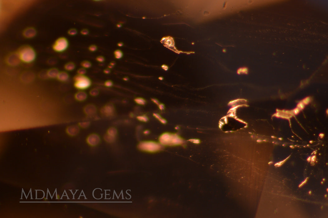 Solid Inclusions in Lively pair of Light Brown Topaz 10.67 ct.