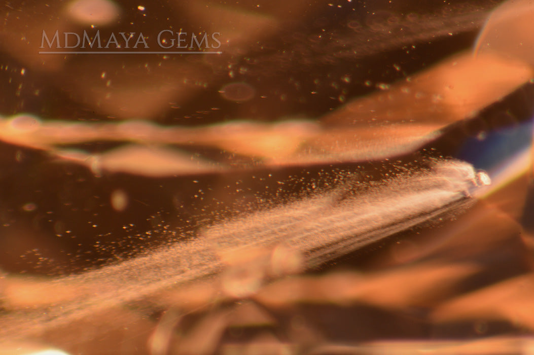 Solid Inclusions in Lively pair of Light Brown Topaz 10.67 ct.