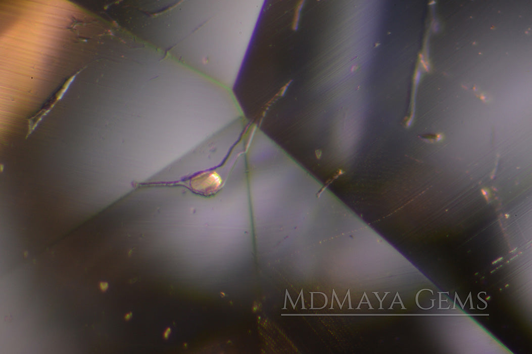 Two-Phase inclusions in Genuine White Topaz 4.20 ct Cushion Cut