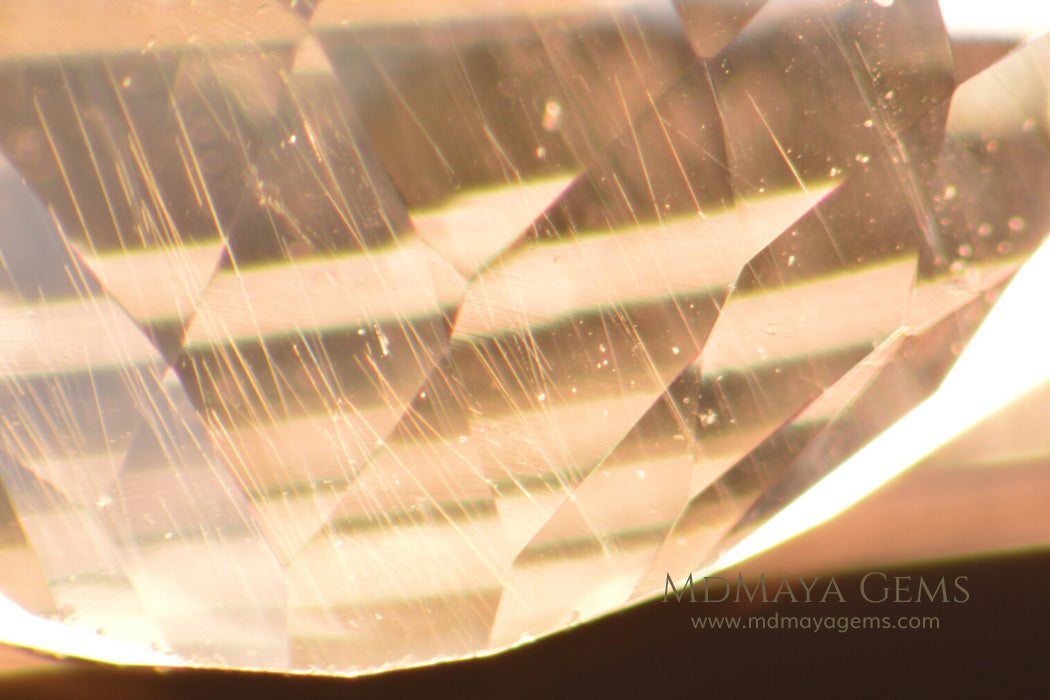 Inclusions in Greenish blue Aquamarine Oval cut 2.28 ct
