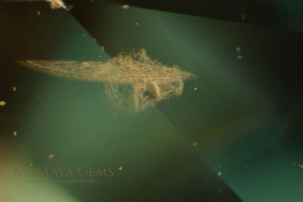 Inclusions in Blue Zircon Oval Cut 9.50 ct