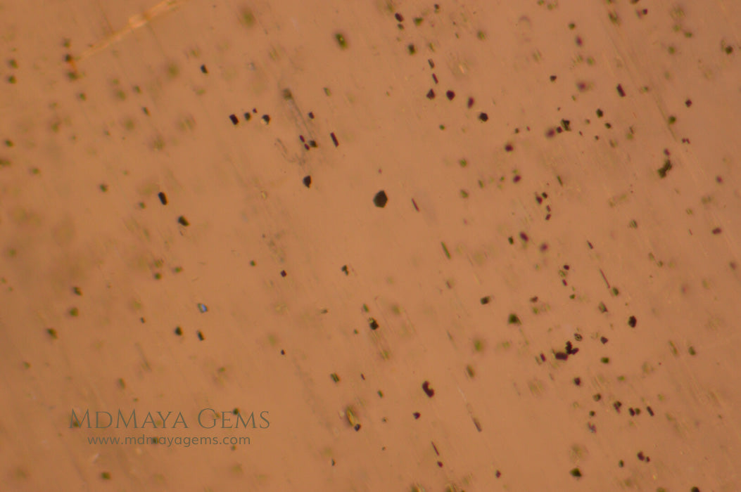 inclusions in extra large cabochon oval cat's eye Aquamarine 25.20 ct 