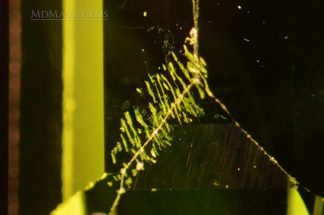 Inclusions in Chrome Diopside Gemstone 